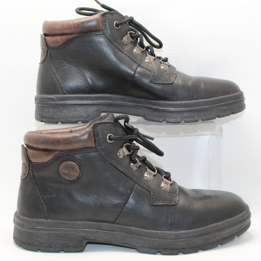 Timberland‎ Mens Euro Black Leather Hiking Shell Toe Boots 12329 8.5M Brown NWOB